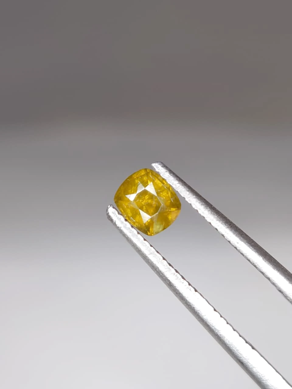 0.3ct Cushion Faceted Demantoid Garnet from Pakistan — view 3